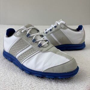 FOOTJOY Junior FJ Superlites Spikeless Golf Shoes Size 6 White/Blue Unisex Teen